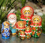 hand painted Russian nesting doll matryoshka traditional 