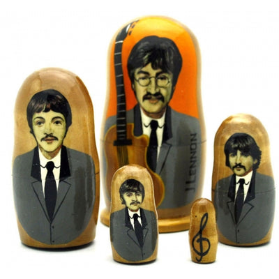 Beatles Band Nesting Doll Set 4" Tall