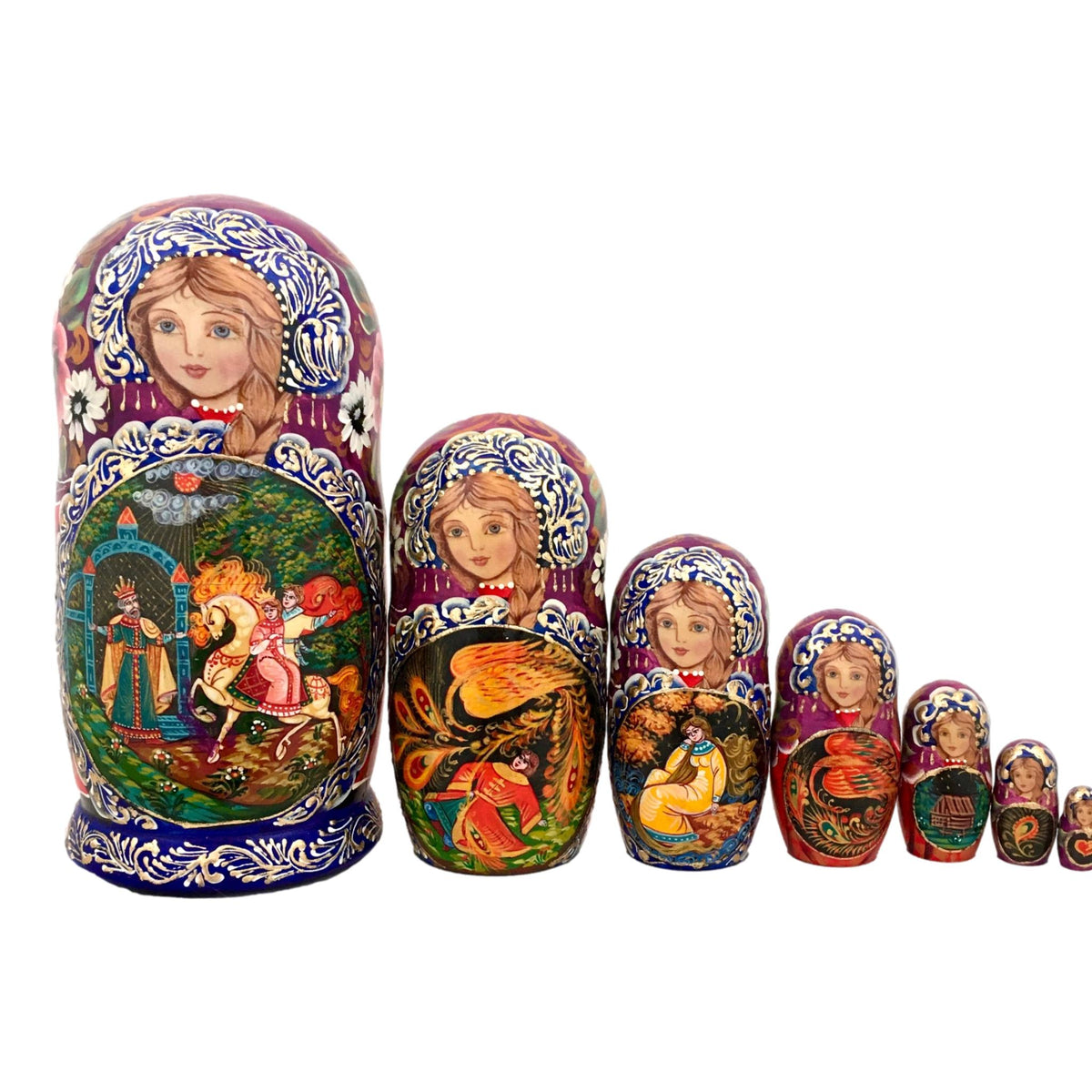 Large Nesting Dolls Traditional Stacking Set. Housewarming gift