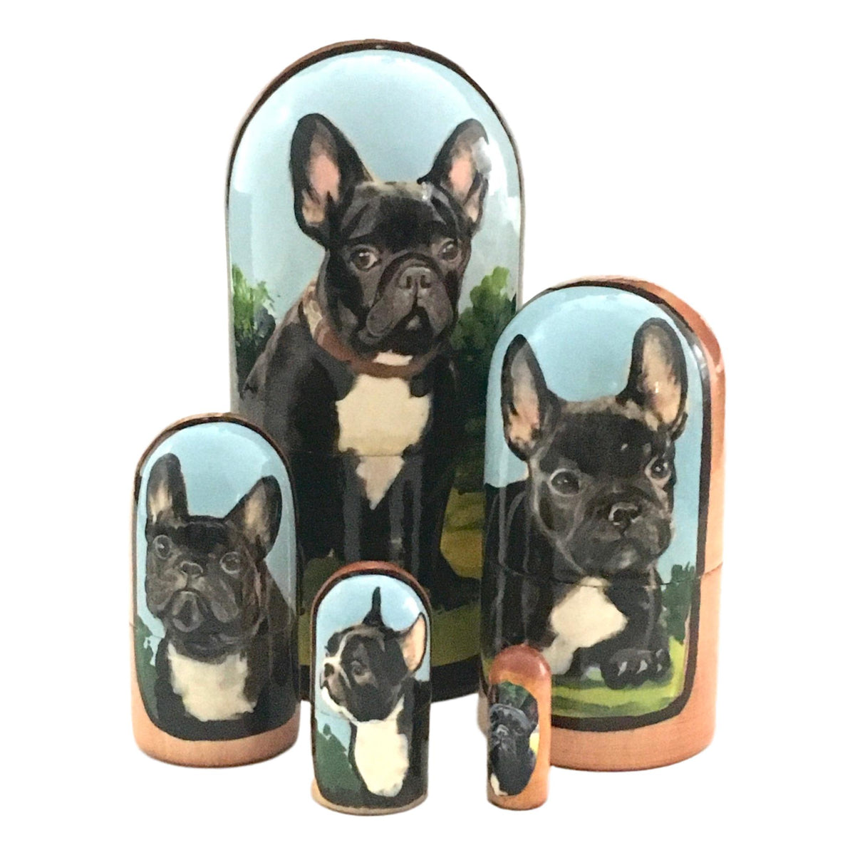 French Bulldog Matryoshka dolls for sale.