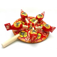 Red Chicken Pecking Paddle Toy