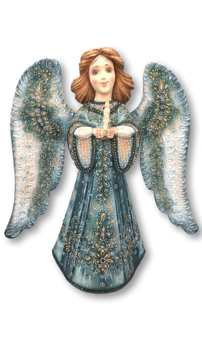 Christmas angel wood carved doll