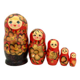 Russian doll red, gold