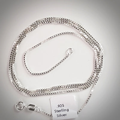 Sterling Silver Box Chain / size from 14" to 30" BuyRussianGifts Store