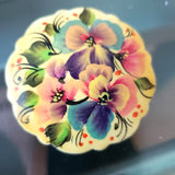 Garder Viola Hand-Painted Art Brooch BuyRussianGifts Store