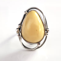 butterscotch natural amber in sterling silver 