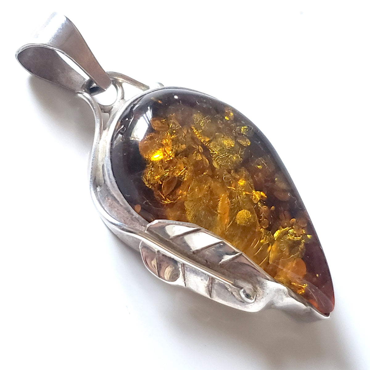 Sterling Silver Pendant Buy Baltic Amber Pendant In Sterling