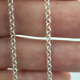 Silver chain round link