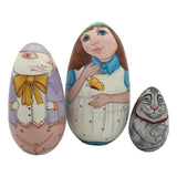 Alice in Wonderland Russian Dolls 3 Piece Set BuyRussianGifts Store