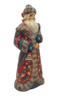 Traditional Wooden Santa Lacquered - The Amber Gift Shop