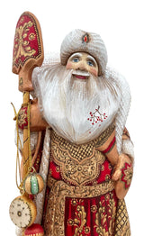 Tall Unique Santa Red Wood Burn BuyRussianGifts Store