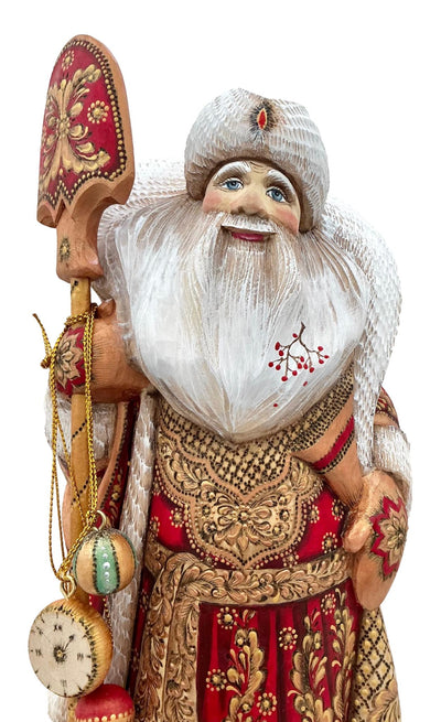 Tall Unique Santa Red Wood Burn BuyRussianGifts Store