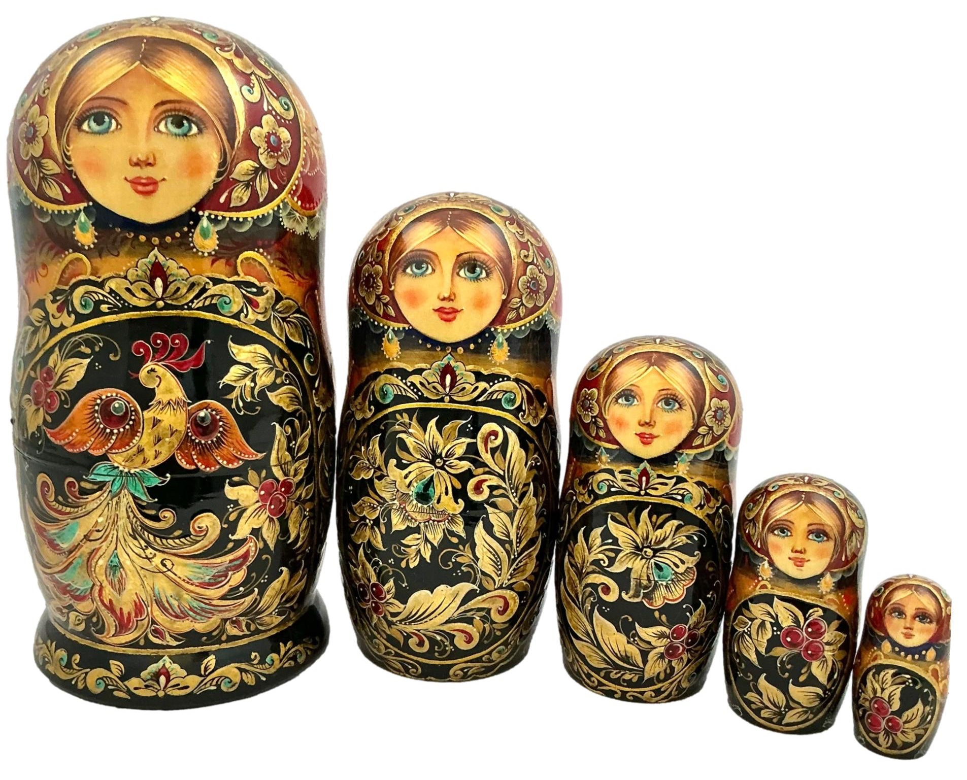 Matryoshka for Kids. Russian Nesting Dolls 5 Piece. Best Russian Gift