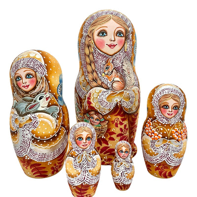 Russian Family Nesting dolls Set of 5 BuyRussianGifts Store