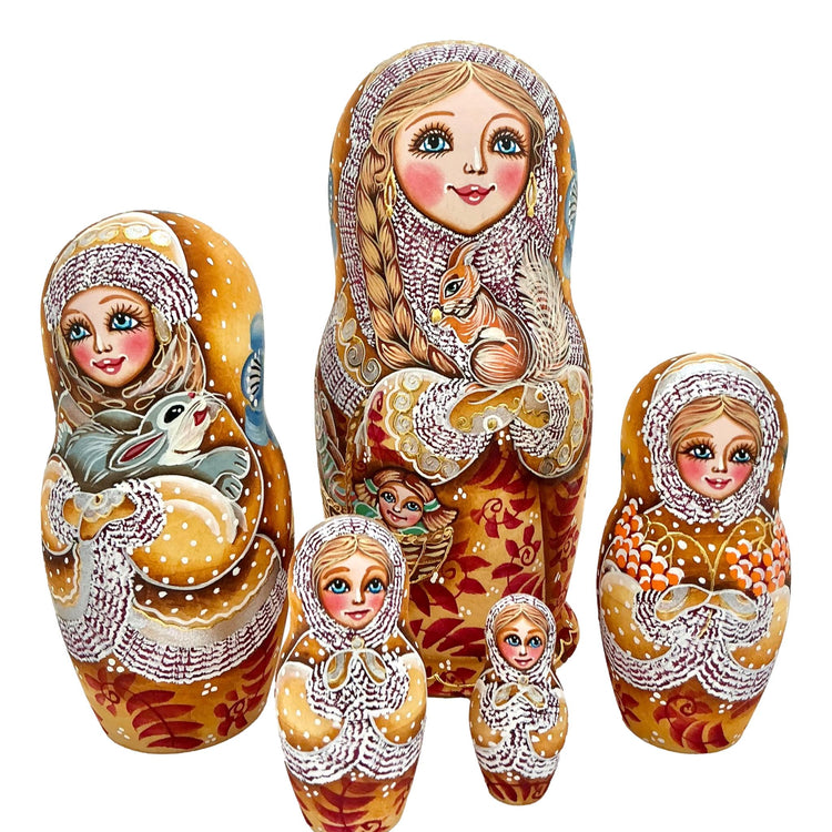 Russian Family Nesting dolls Set of 5 BuyRussianGifts Store