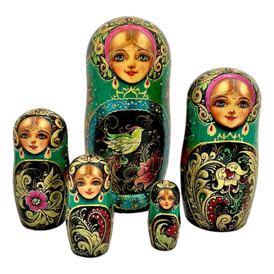 Green Russian Dolls BuyRussianGifts Store