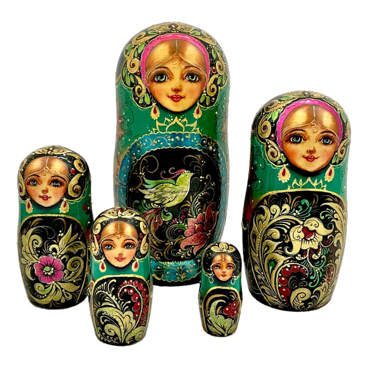 Green Russian Dolls BuyRussianGifts Store