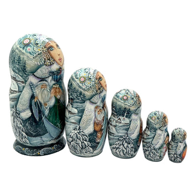 One of the Kind Russian Fairy Tale Matryoshka set of 5 BuyRussianGifts Store