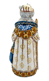 Traditional Russian Wooden Santa White BuyRussianGifts Store