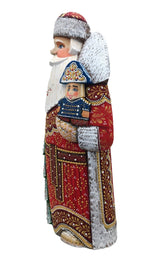 Large Wooden Father Frost with Bird BuyRussianGifts Store