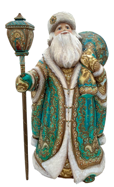 17” Tall Russian Father Frost Turquoise Gold BuyRussianGifts Store