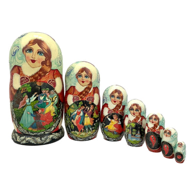Nesting Dolls Large Matryoshka 7 Pieces Set Fairytale Snegurochka BuyRussianGifts Store