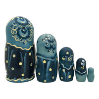 Russian nesting dolls blue