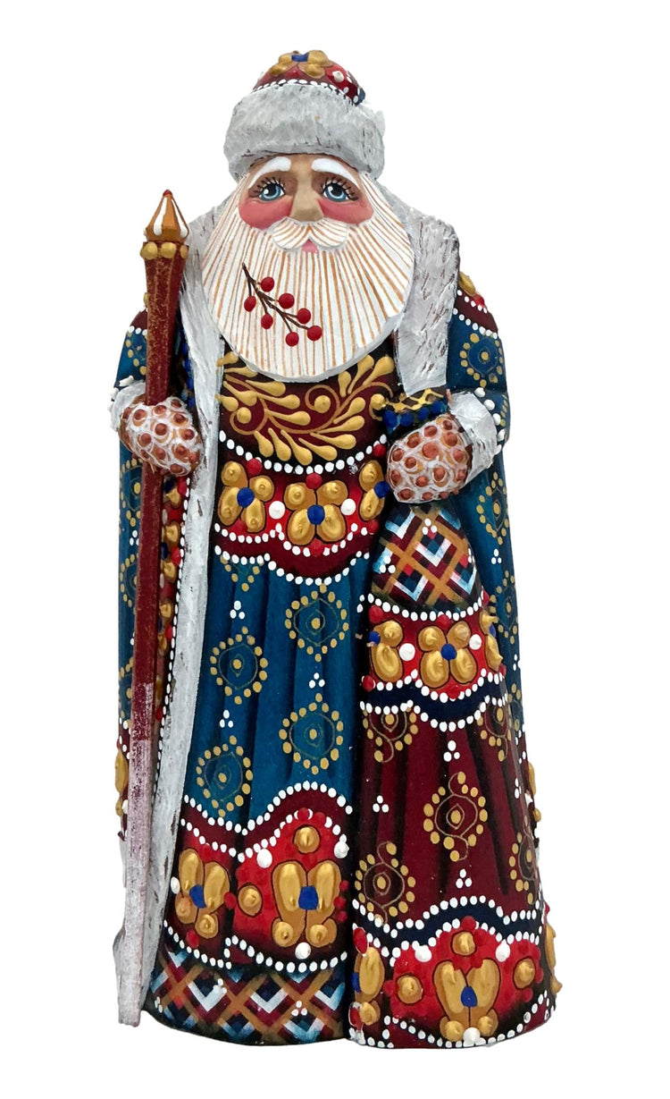 Santa Claus Blue Russian Doll BuyRussianGifts Store