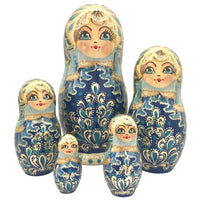 Blue nesting dolls