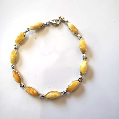 Butterscotch Amber Link Bracelet BuyRussianGifts