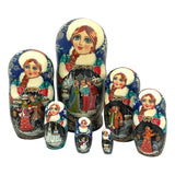 Large Nesting Dolls Russian Winter Set of 7 BuyRussianGifts Store