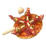 Chicken paddle wooden toy