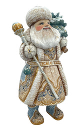 Russian Father Frost White Blue Coat BuyRussianGifts Store