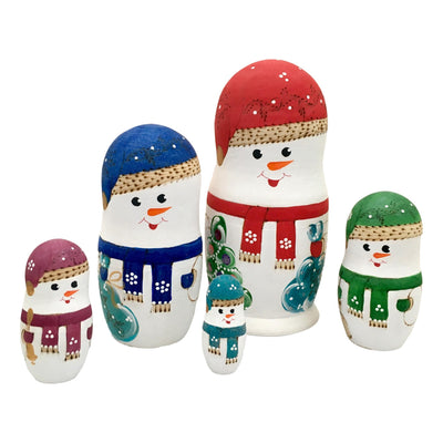 Family of Snowmen Nesting Dolls BuyRussianGifts Store