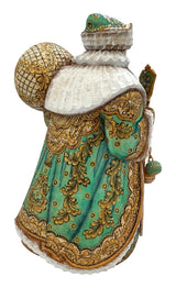 Unique Wood Burn Russian Santa Emerald Green BuyRussianGifts Store