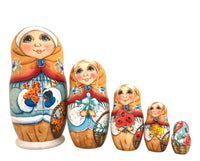 Russian Winter Christmas Nesting Dolls BuyRussianGifts Store