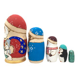 Russian Christmas Nesting Dolls 5 Piece Set 7.5” Tall BuyRussianGifts Store