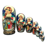 Large Nesting Dolls Russian Winter Set of 7 BuyRussianGifts Store
