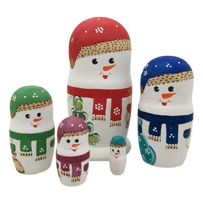 Family of Snowmen Nesting Dolls BuyRussianGifts Store