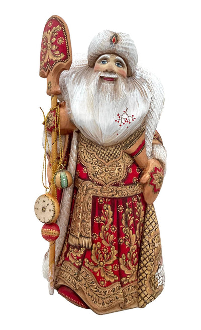 Tall Unique Santa Red Wood Burn BuyRussianGifts Store