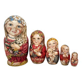 Unique Authentic Russian nesting dolls Farm Children BuyRussianGifts Store
