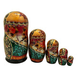 Green Russian Dolls 5 Piece Set BuyRussianGifts Store
