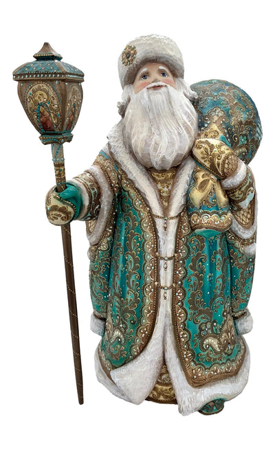 17” Tall Russian Father Frost Turquoise Gold BuyRussianGifts Store