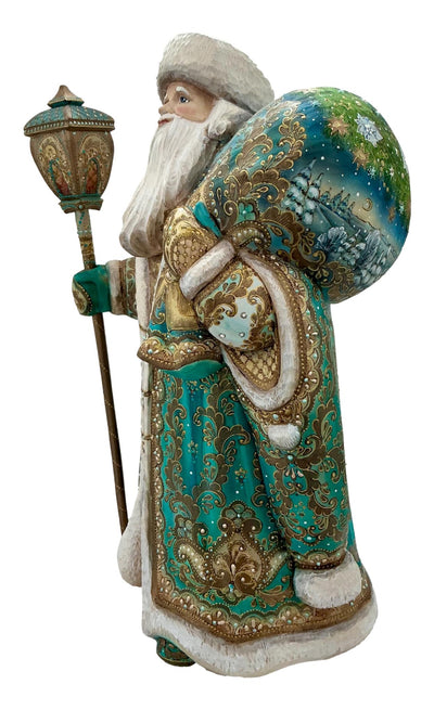 17” Tall Russian Father Frost Turquoise Gold BuyRussianGifts Store