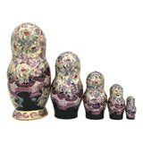 Lavender Russian Dolls Set of 5 BuyRussianGifts Store