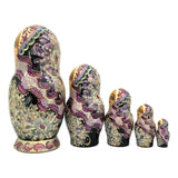 Lavender Russian Dolls Set of 5 BuyRussianGifts Store