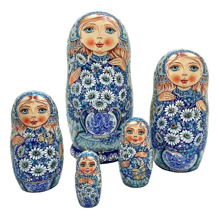 Matryoshka Famous Gzhel Style BuyRussianGifts Store