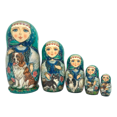 Unique matryoshka dolls dogs