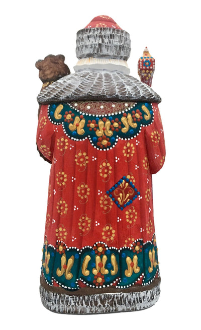 Wooden Russian santa with bear