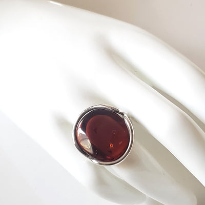 Free Form Adjustable Cherry Amber Ring BuyRussianGifts Store
